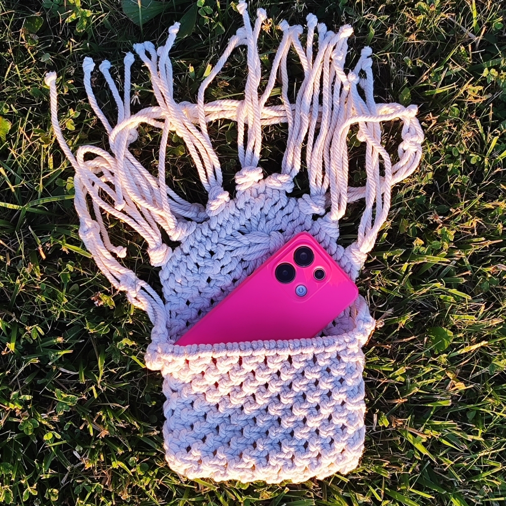 Handmade Cream Fringe Bag